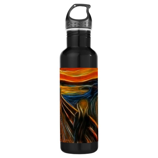 Het schermfractale schilderij Edvard Munch Waterfles (Voorkant)