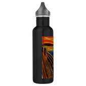 Het schermfractale schilderij Edvard Munch Waterfles (Links)