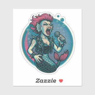 Het schetteren van de Vinyl Siren Sticker