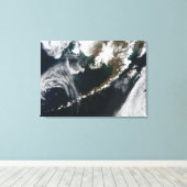 Het schiereiland Alaskan en de eilanden Aleutian Canvas Afdruk (Insitu (Houten vloer))