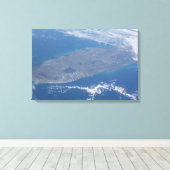 Het schiereiland Florida. Canvas Afdruk (Insitu (Houten vloer))