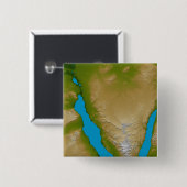 Het schiereiland Sinai Vierkante Button 5,1 Cm (Voorkant /achterkant)