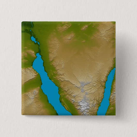 Het schiereiland Sinai Vierkante Button 5,1 Cm (Voorkant)