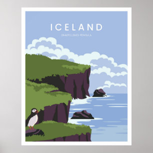 Het schiereiland Snaefellsnes Poster
