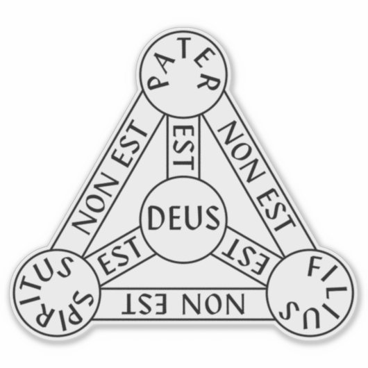 Het Schild van de Drievuldigheid Sticker (Voorkant)