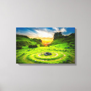 Het Schilderachtig eiland Skye in Schotland Canvas Afdruk