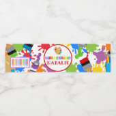 Het schilderen Kunst Feest Verjaardag Waterfles Wr Waterfles Etiket (Enkel label)