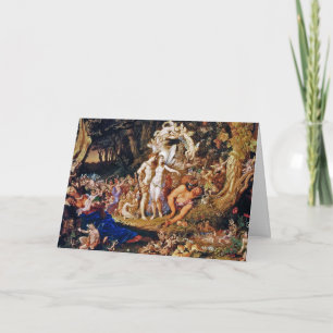 Het Schilderen "Oberon en Titania " van de fee Feestdagen Kaart