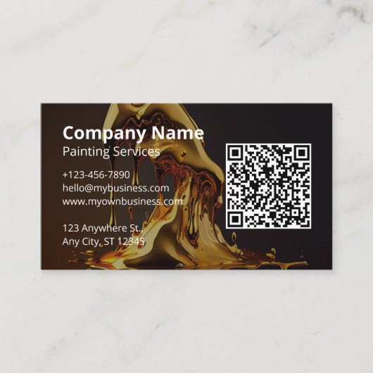 Het schilderen QR Code Visitekaartje (Voorkant)