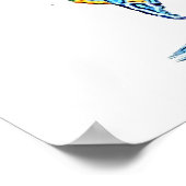 Het schilderen Stijl Gekleurde Wereldkaart Poster (Hoek)