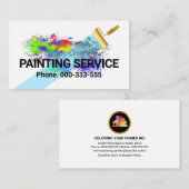 Het schilderen van de Borstel van de Roller over d Visitekaartje (Voorkant / Achterkant)