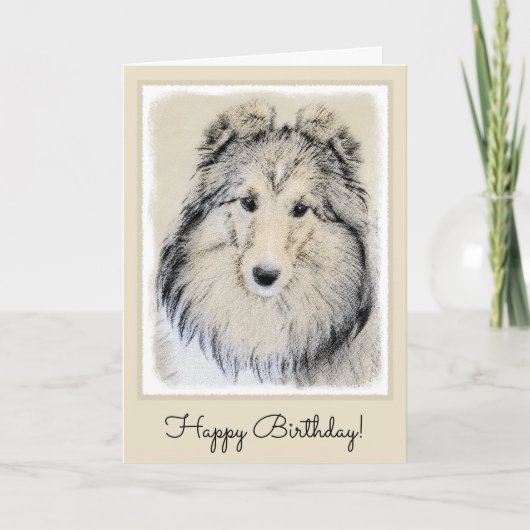 Het Schilderen van de Herdershond van Shetland - Kaart (Voorkant)