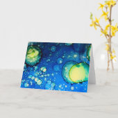 Het Schilderen van de Inkt van de Alcohol van de Kaart (Gele Bloem)