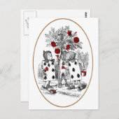 Het schilderen van de Rozen Rood Briefkaart (Voorkant / Achterkant)