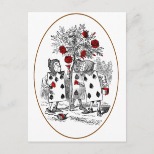 Het schilderen van de Rozen Rood Briefkaart