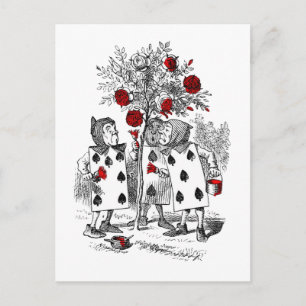 Het schilderen van de Rozen Rood Briefkaart