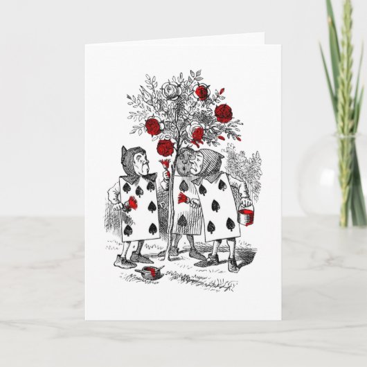 Het schilderen van de Rozen Rood Kaart (Voorkant)