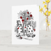 Het schilderen van de Rozen Rood Kaart (Gele Bloem)