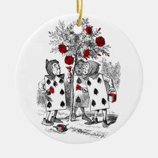 Het schilderen van de Rozen Rood Keramisch Ornament
