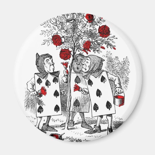 Het schilderen van de Rozen Rood Magneet (Voorkant)