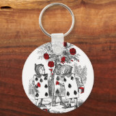 Het schilderen van de Rozen Rood Sleutelhanger (Voorkant)