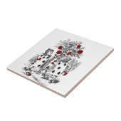 Het schilderen van de Rozen Rood Tegeltje (Zijkant)