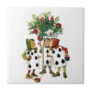 Het schilderen van de Rozen van de koningin in Ali Tegeltje