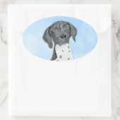 Het schilderen van de schilder van de Schilder van Ovale Sticker (Tas)