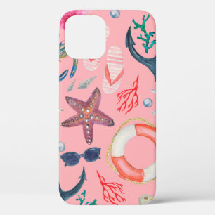 het schilderen van de waterverf naadloos patroon m iPhone 12 hoesje