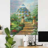 Het schilderen van een bloem in de zomer poster (Thuiskantoor)