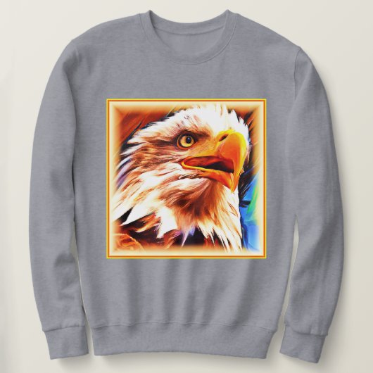 Het schilderen van een verbluffend Eagles gezicht. Trui (Design voorkant)
