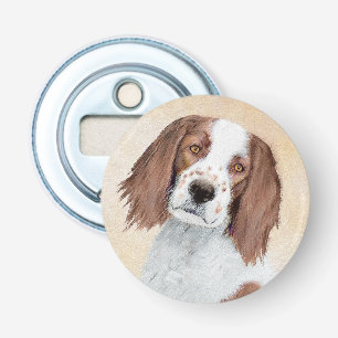 Het schilderen van Ierse rode en witte zetters - O Button Flesopener