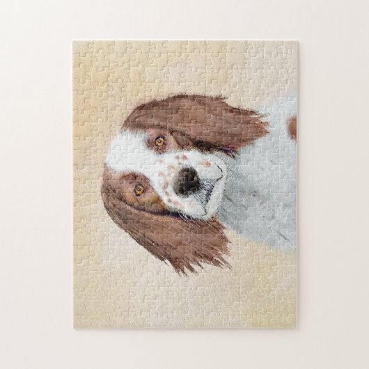 Het schilderen van Ierse rode en witte zetters - O Legpuzzel (Verticaal)