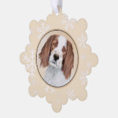 Het schilderen van Ierse rode en witte zetters - O Ornament Kaart (Links)