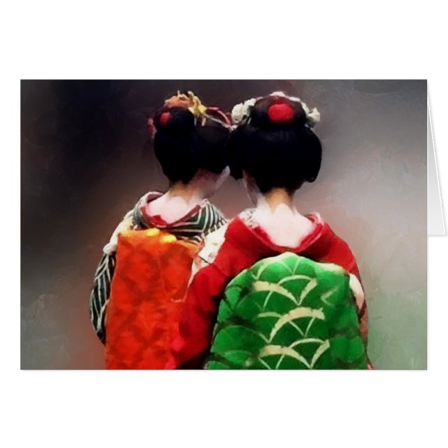 Het schilderen van Japanse Maiko (Voorkant Horizontaal)