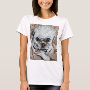 Het Schilderen van Pugapoo T-shirt