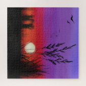 Het schilderen van Puzzle met het Zonnemeer Landsc Legpuzzel (Horizontaal)