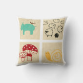 Het schilderen van vier kinderblokken kussen (Achterkant)