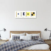 Het schilderen van Vier Vlaggen met Sail die onder Canvas Afdruk (Insitu (Slaapkamer))