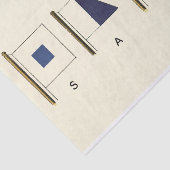 Het schilderen van Vier Vlaggen met Sail die onder Tissuepapier (Detail)