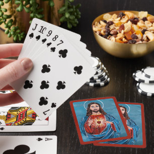 Het schilderij Het Heilig Hart door Alfred Fox Pokerkaarten
