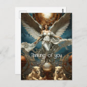 Het schilderij van de beschermengel briefkaart (Voorkant / Achterkant)