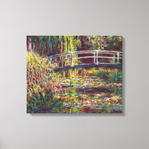 Het schilderij van de Japanse Bridge Claude Monet Canvas Afdruk