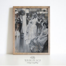 Het schilderij van de  mode Gala over vrouwen Post