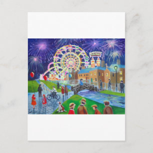 het schilderij van FunFair oil Gordon Bruce art Briefkaart
