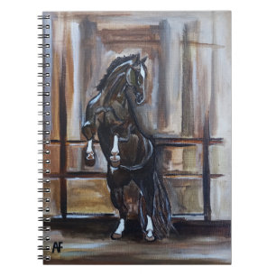 Het schilderij van het wilde paard door Alfred Fox Notitieboek