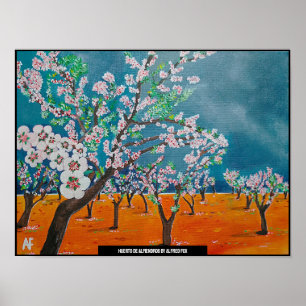 Het schilderij van Huerto de Almendros van Alfred  Poster