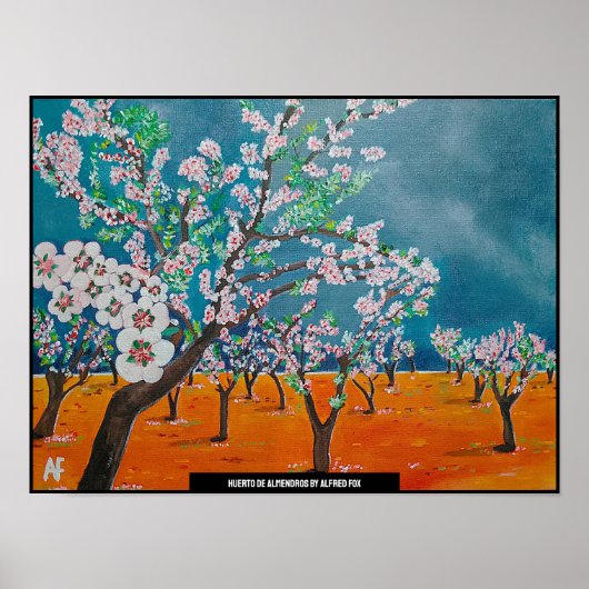 Het schilderij van Huerto de Almendros van Alfred Poster (Voorkant)