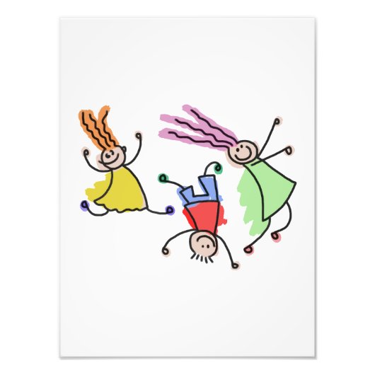 Het schilderij van je kind zelf foto afdruk (Voorkant)