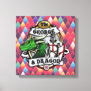 Het schilderwerk van George en Dragon Canvas Afdruk